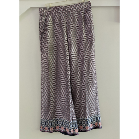 Max Studio printed cropped palazzo pants - Picture 1 of 9